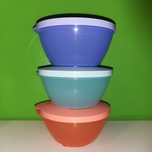 Tupperware Set of 3-425ml Snack Store Serve Bowls